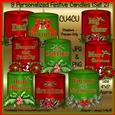 9 Personalized Festive Candles (set 2) Cu4cu
