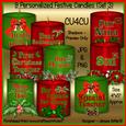 9 Personalized Festive Candles (set 3) Cu4cu