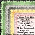 8 Fancy Edged Mats Set 2 Cu