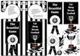 Black N White Football Door Hanger with Decoupage