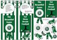 Green and White Football Door Hanger with Decoupage