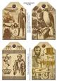 4 Vintage Tag Toppers for Men