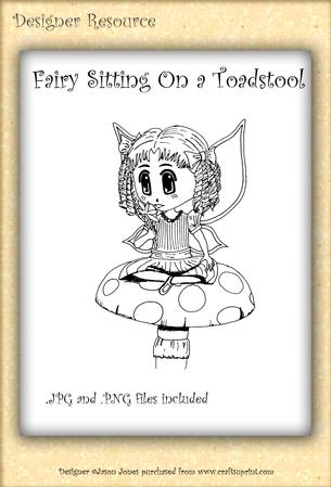 Fairy Sitting on a Toadstool