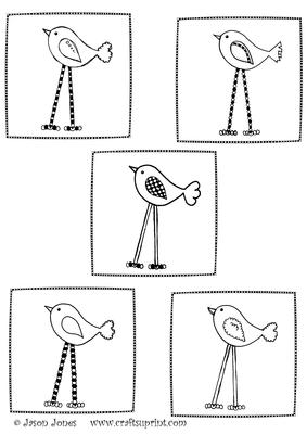 Doodley Doo Birdies with Borders