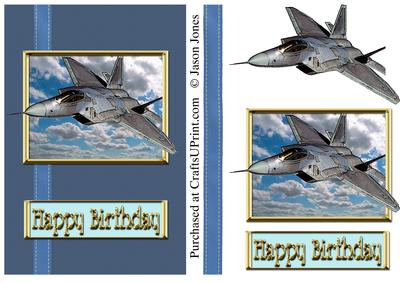 Top Gun Aeroplane Birthday Card
