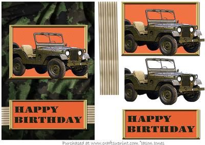 Birthday Jeep Card