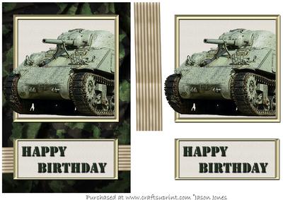 Ww2 Tank Card Front