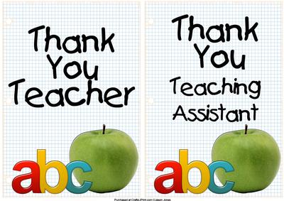 Thank You Teacher Graph Paper Toppers