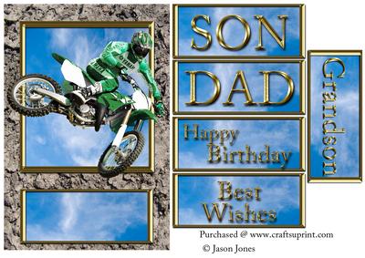 Moto Birthday Card Front
