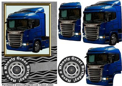 Blue Birthday Truck