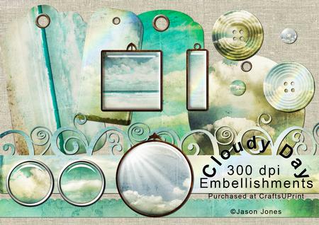 Cloudy Days Digi Embellishments
