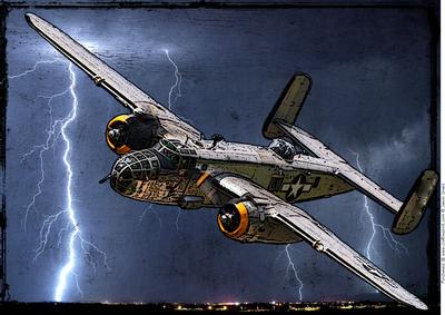 B25 Bomber A4 Card Front