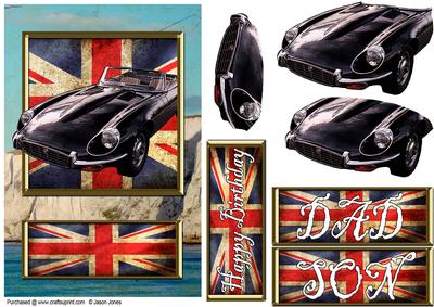 Jaguar E Type Card Front