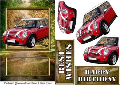 Red New Style Mini Card Front.
