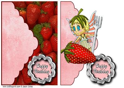 Strawberry Fairy Card Front