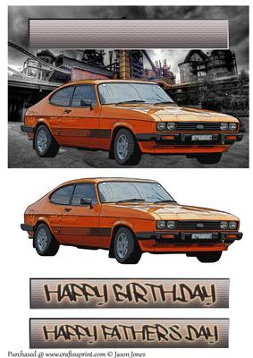 Retro Car Father's Day Card