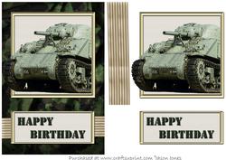 Ww2 Tank Card Front