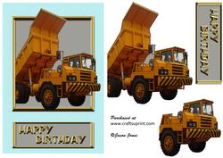 Dumper Truck of Fun Card Front