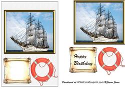 Sailing Ship Card Front