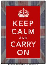 Keep Calm and Carry on A4 Card Front