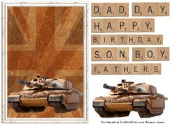 Challenger Tank on a Vintage Background