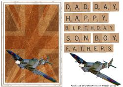 Spitfire on a Vintage Background