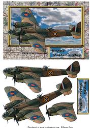 Father's Day Ww2 Bomber Card Front