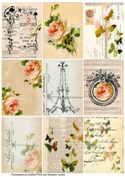 Flowers and Butterflies Vintage Atcs