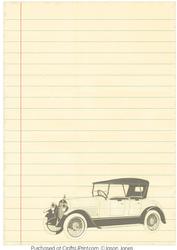 Vintage Car Lined Background Paper