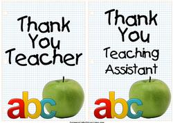 Thank You Teacher Graph Paper Toppers