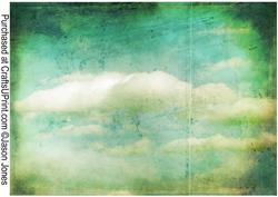 Vintage Clouds and Sky Backing Paper