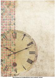 Roses and Clock Backing Paper