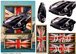 Jaguar E Type Card Front