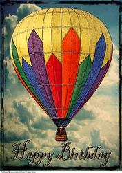 A4 Hot Air Balloon Card Front