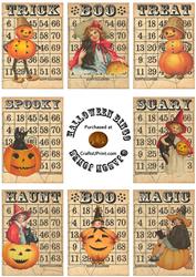 Vintage Style Halloween Bingo Cards
