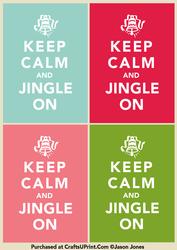 Keep Calm and Jingle on Christmas Card Fronts / Toppers