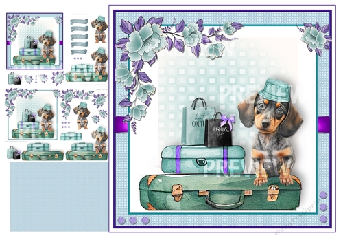 Dachshund and luggage minikit