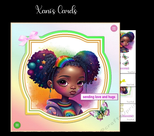 Little Girl Rainbow Ethnic