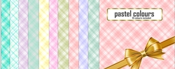 Pastel plaid backing papers - 10 in set