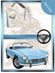 Classic blue car
