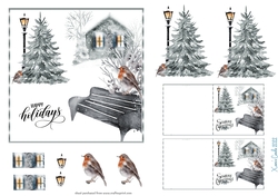 Christmas Robin card front 2