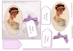 Vintage Oval sheet Lilac