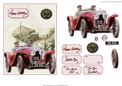 Vintage Car Red
