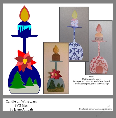 Candle on WineGlass Base