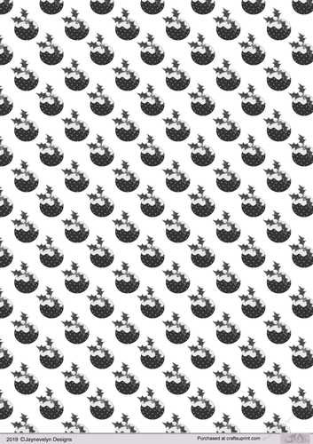 Christmas pudding A4 design paper D3B
