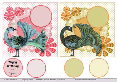 Happy Birthday with Love - Peacock with Floral Background