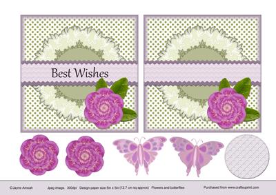 Flowers and Butterflies Decoupage