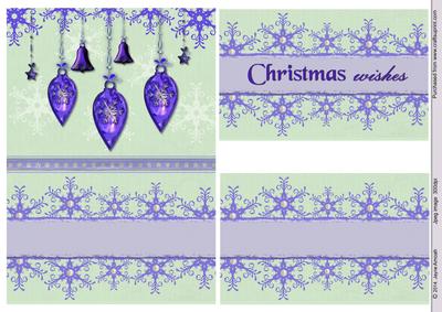 Purple Baubles and Snowflakes
