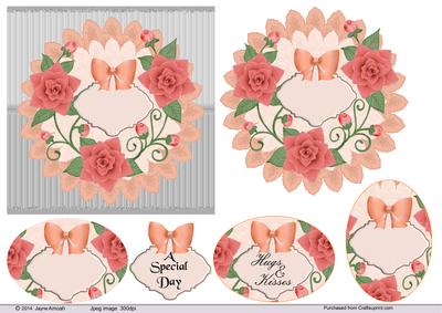 Orange Rose Garland - Hugs and Kissess