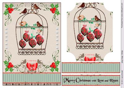 Noel Baubles in a Bird Cage